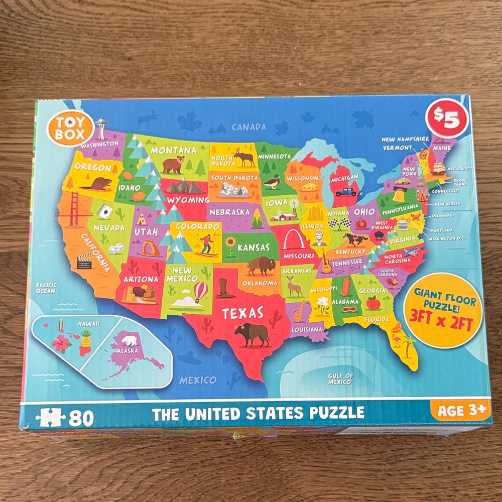 United States Puzzle - Colorful Educational Toy